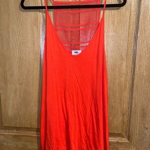 Old Navy Bright Orange Spaghetti Strap Tank Top